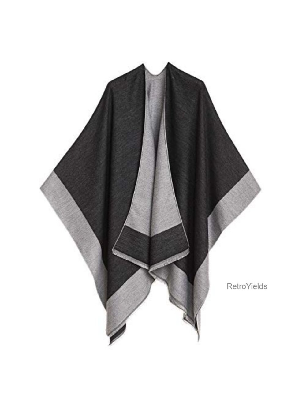 Poncho Cape Cardigan Shawl Wrap Sweater Coat – Polyester, One Size, Women